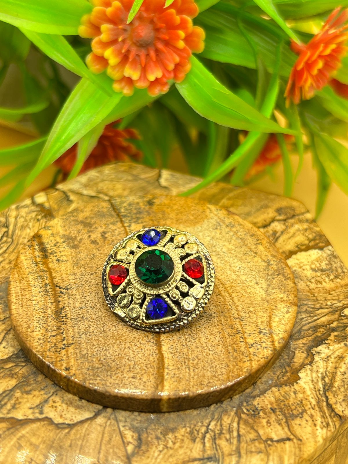 Five Multi Color Stone Nose Pin