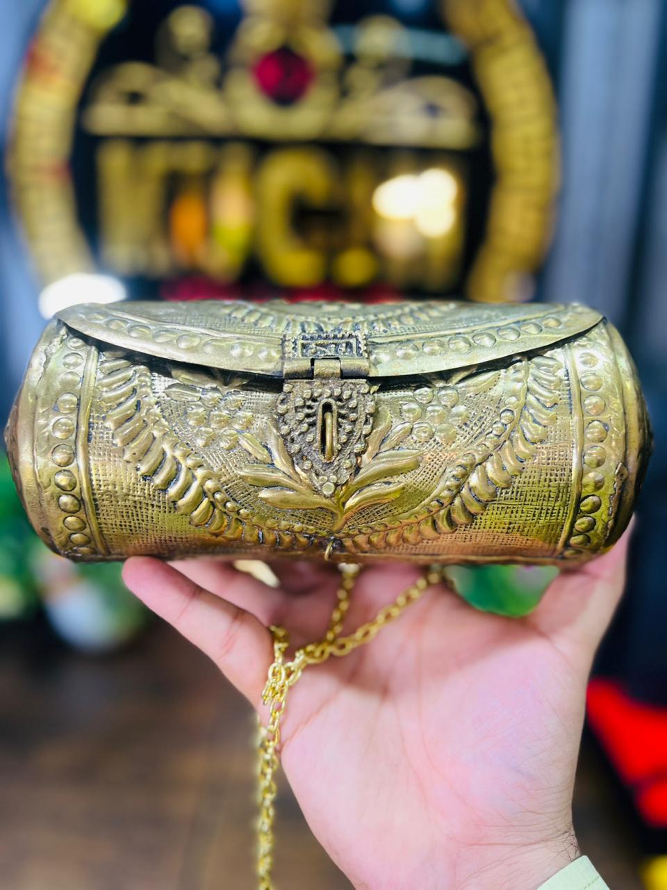 Golden Capsule Indian Metal Bag