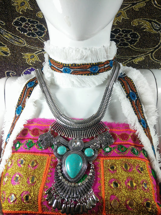 Turkish Chokar With Turquoise Stone