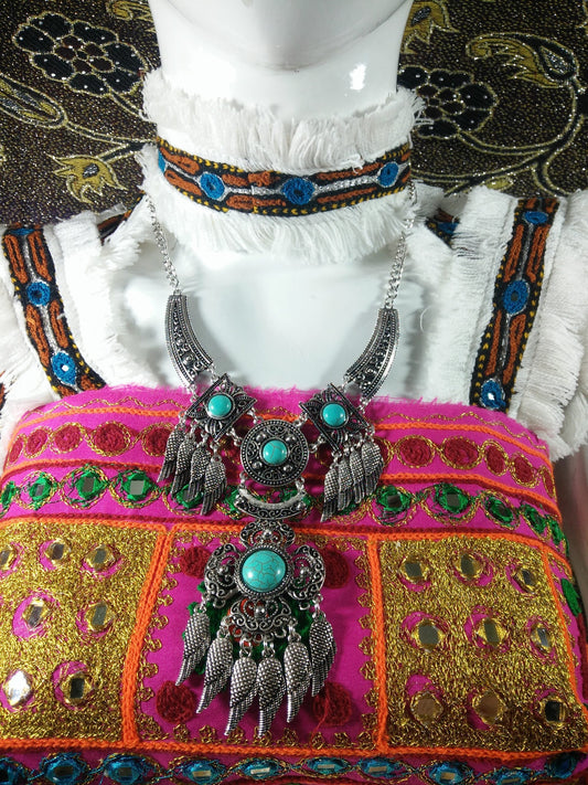 Turkish Chokar With Turquoise Stone-2