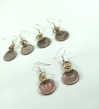 Old Coins Ear Ring