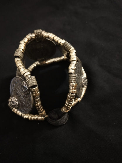 Unique Coins Beaded Bracelet