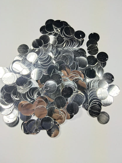 Round Silver Colour Hanging Accessories (100 Pcs)