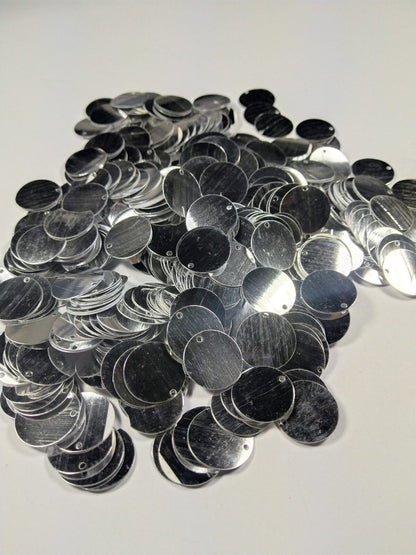 Round Silver Colour Hanging Accessories (100 Pcs)