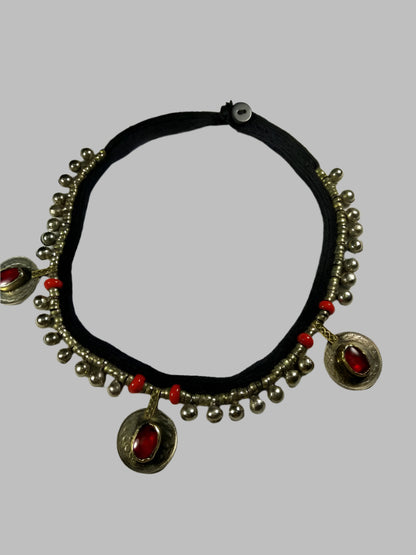 Small bells And Crystal Coins Choker