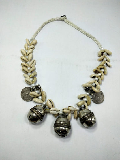 Shell, Bells & White Pearl Necklace