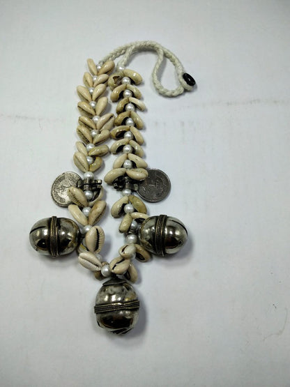 Shell, Bells & White Pearl Necklace