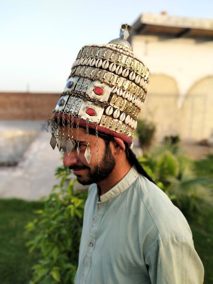 Long Turkman Handmade Raja Warrior Cap