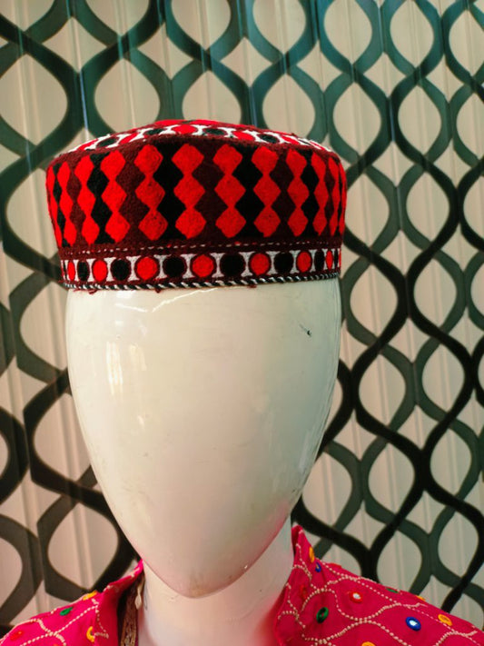 Afghani Cultural Taqiyah Multi Color Cap