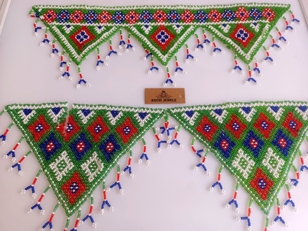 Hand Crafted Afghan Beaded Patches Set