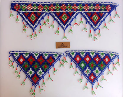 Hand Crafted Afghan Beaded Patches Set