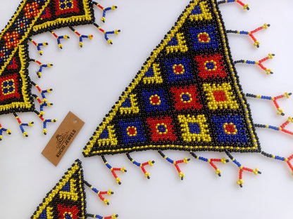 Hand Crafted Afghan Beaded Patches Set