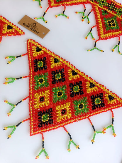 Hand Crafted Afghan Beaded Patches Set