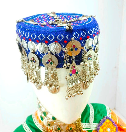 Kuchi Afghani Round Metal Accessories Cap