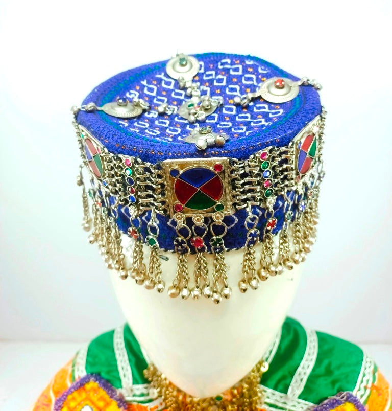 Afghani Cap With Kuchi Head Piece