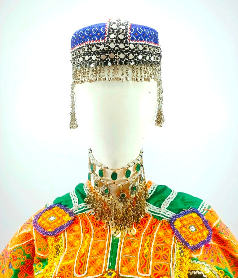 Afghani Cap With Bells Head Piece