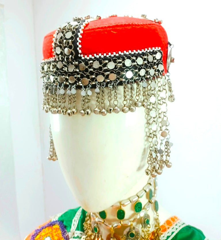 Afghani Cap With Bells Head Piece