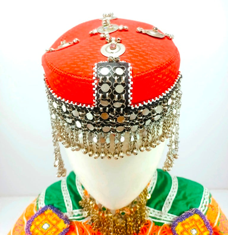 Afghani Cap With Bells Head Piece