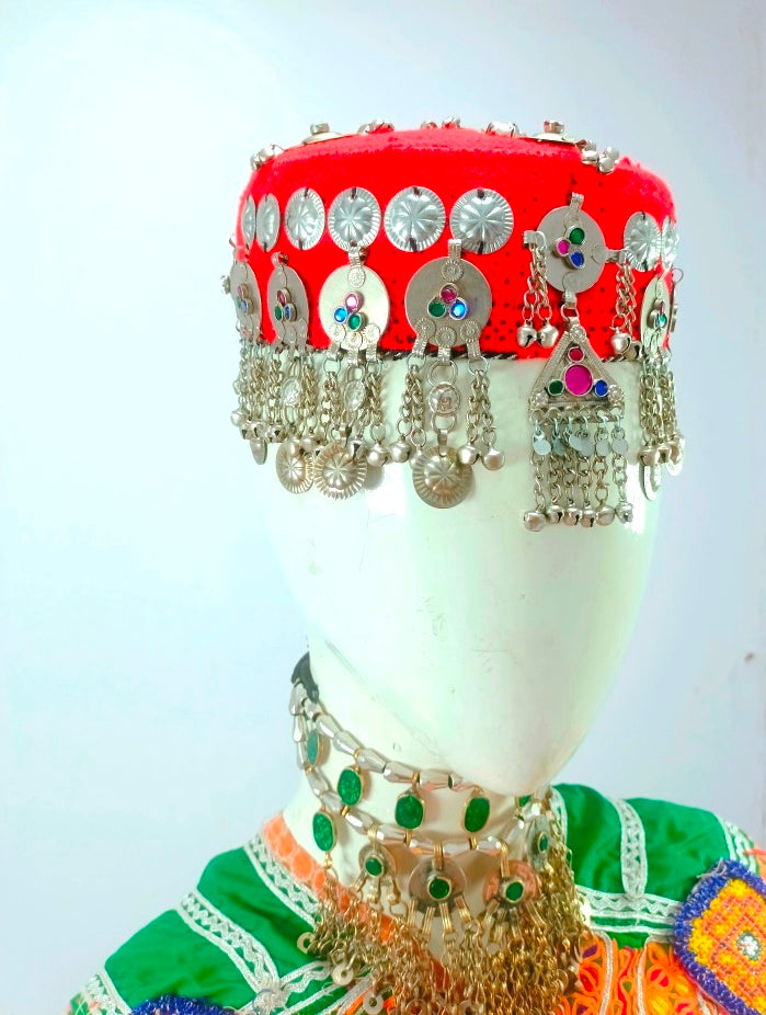 Kuchi Afghani Round Metal Accessories Cap