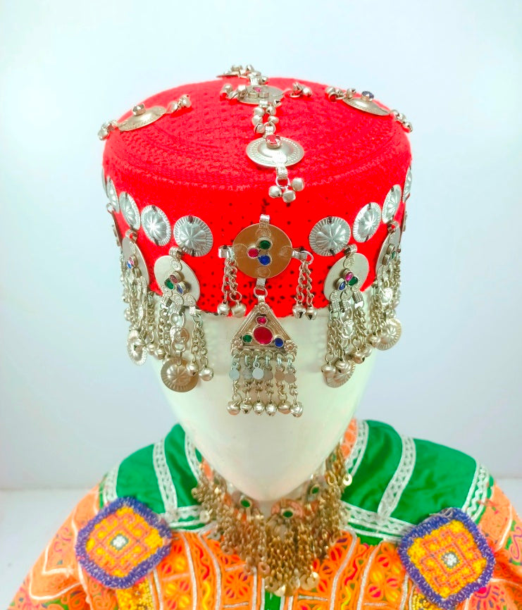 Kuchi Afghani Round Metal Accessories Cap