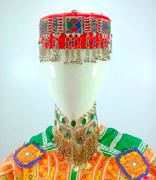 Afghani Cap With Kuchi Head Piece