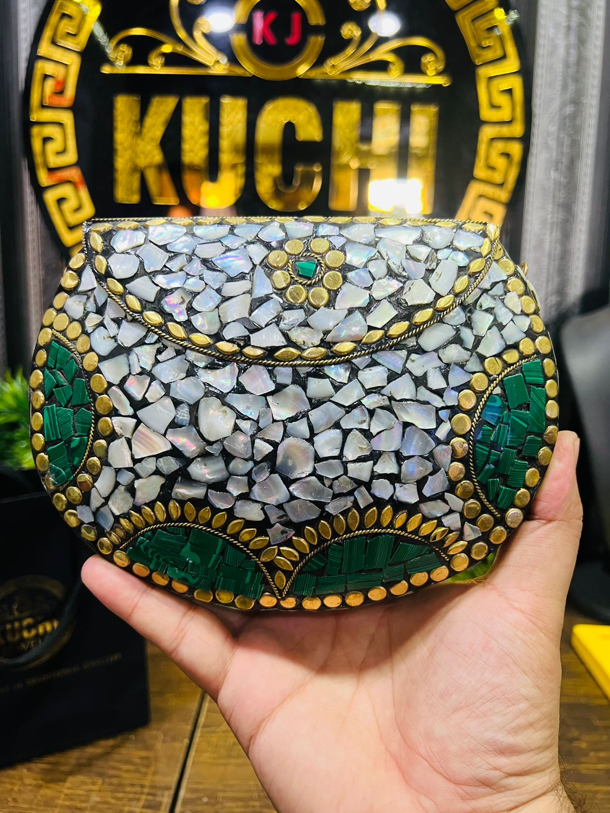 Indian Metal And Stone Bags New Designs