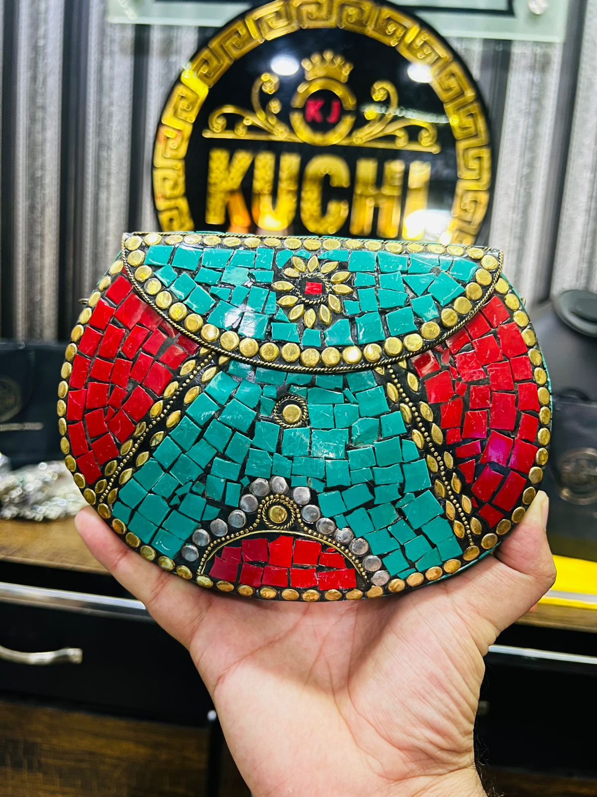 Indian Metal And Stone Bags New Designs