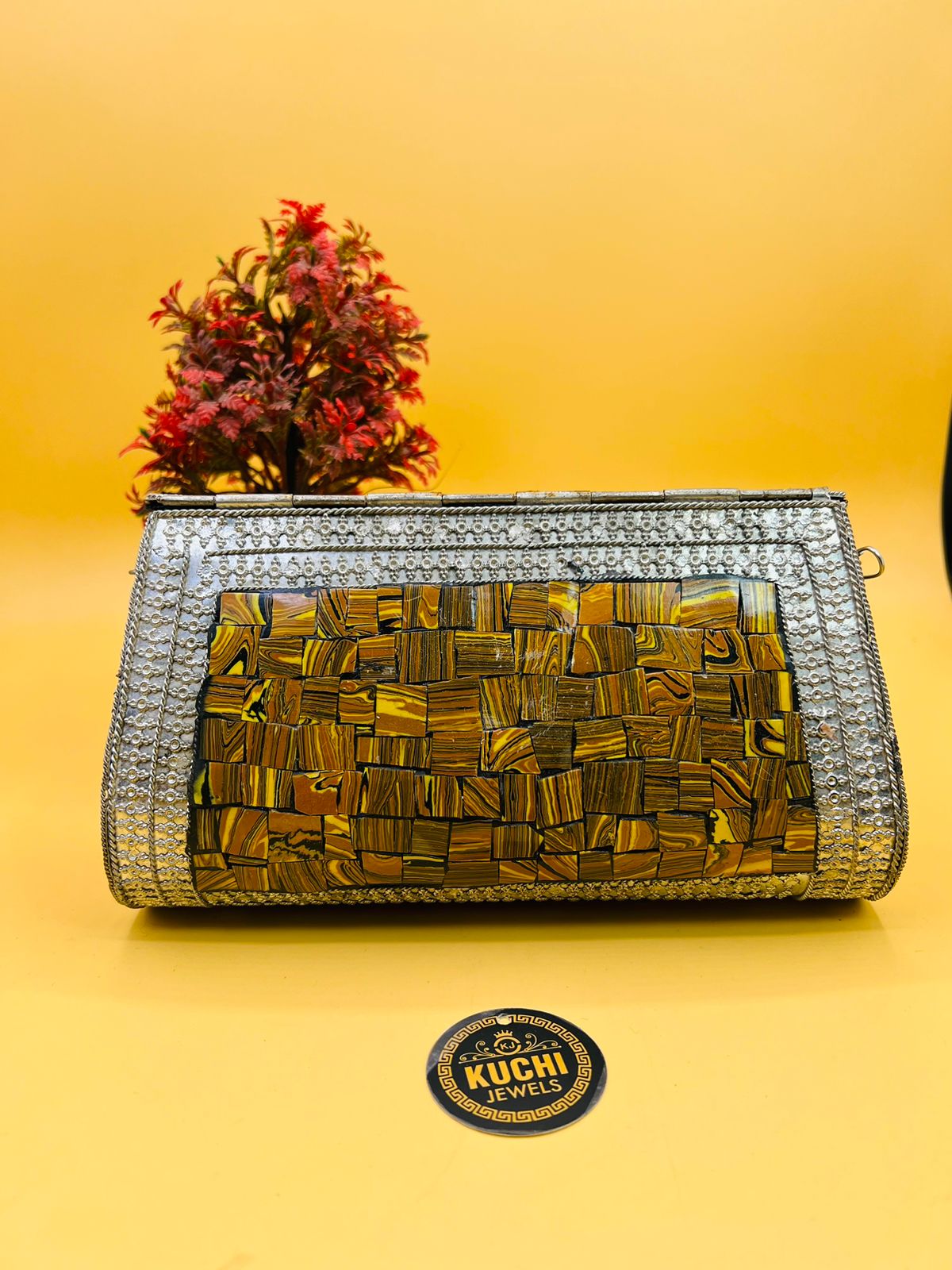 Indian gold clutch bag online