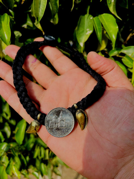 Islamic Coins Black Thread Choker