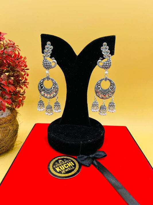 Jhumka Peacock Earrings