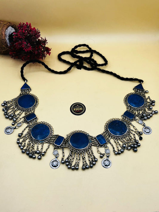 Lapiz Lazuli Stone Belly Belt With Gongro Chain