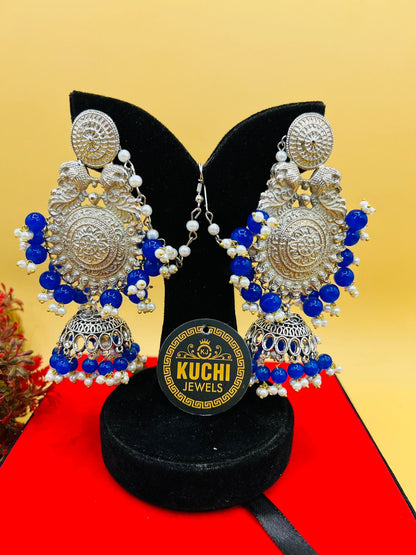 Large Jhumka Multi Beads Earrings