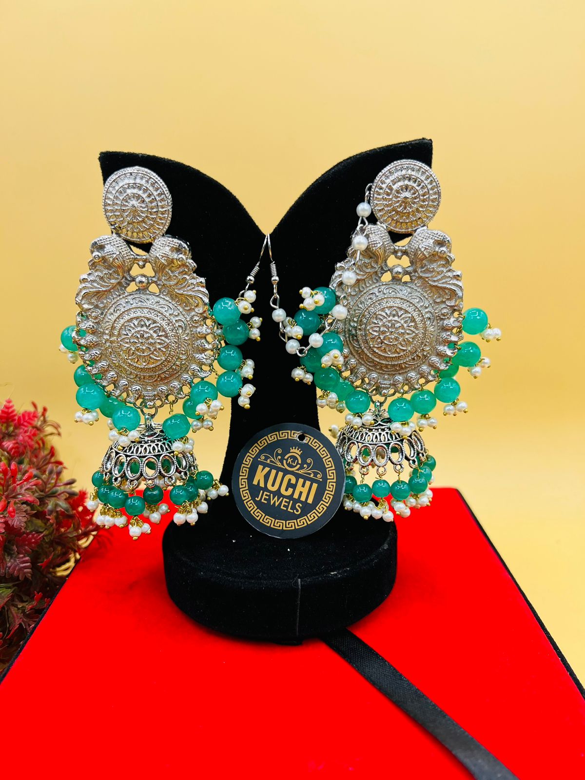 Large Jhumka Multi Beads Earrings