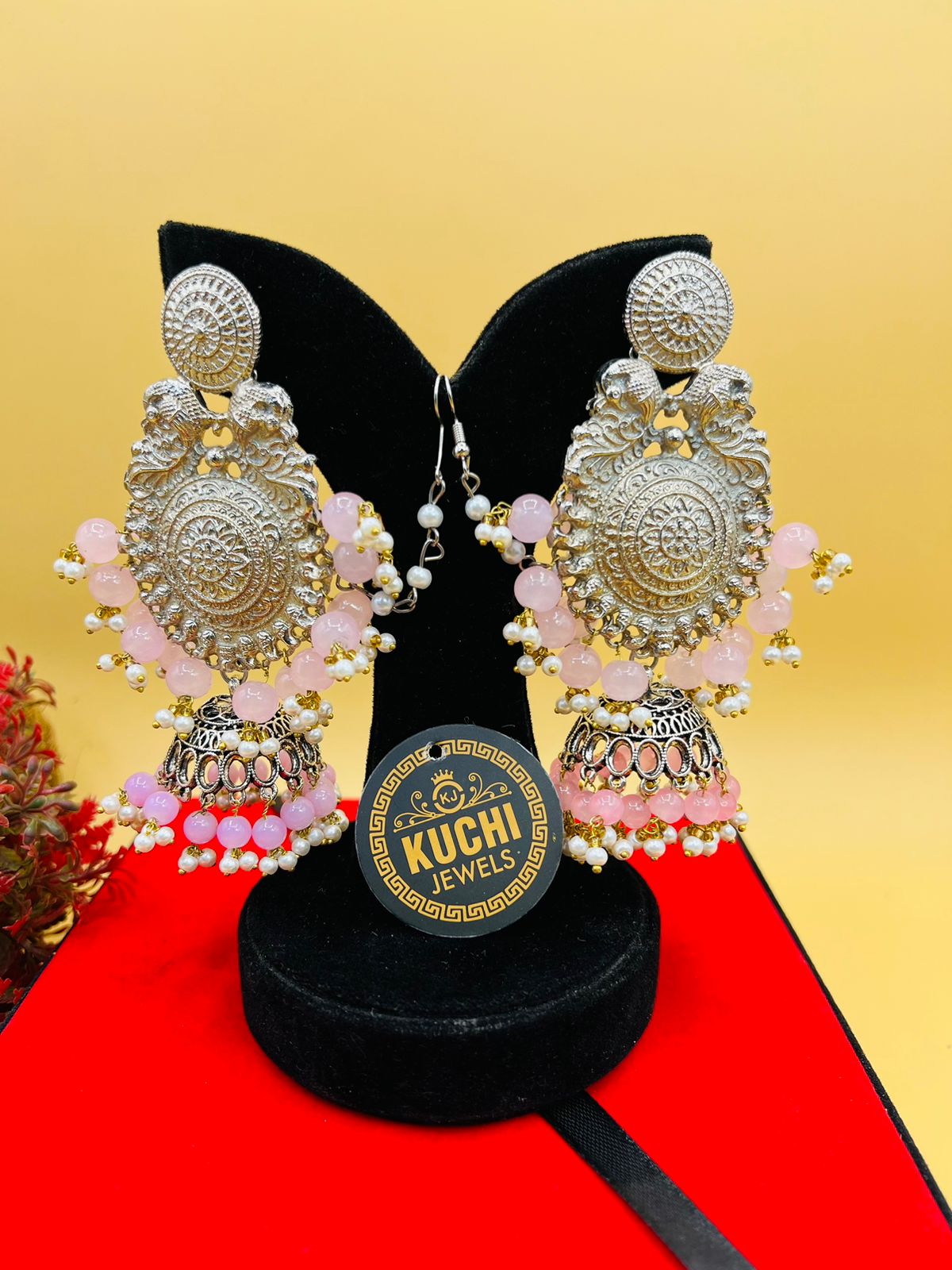 Large Jhumka Multi Beads Earrings