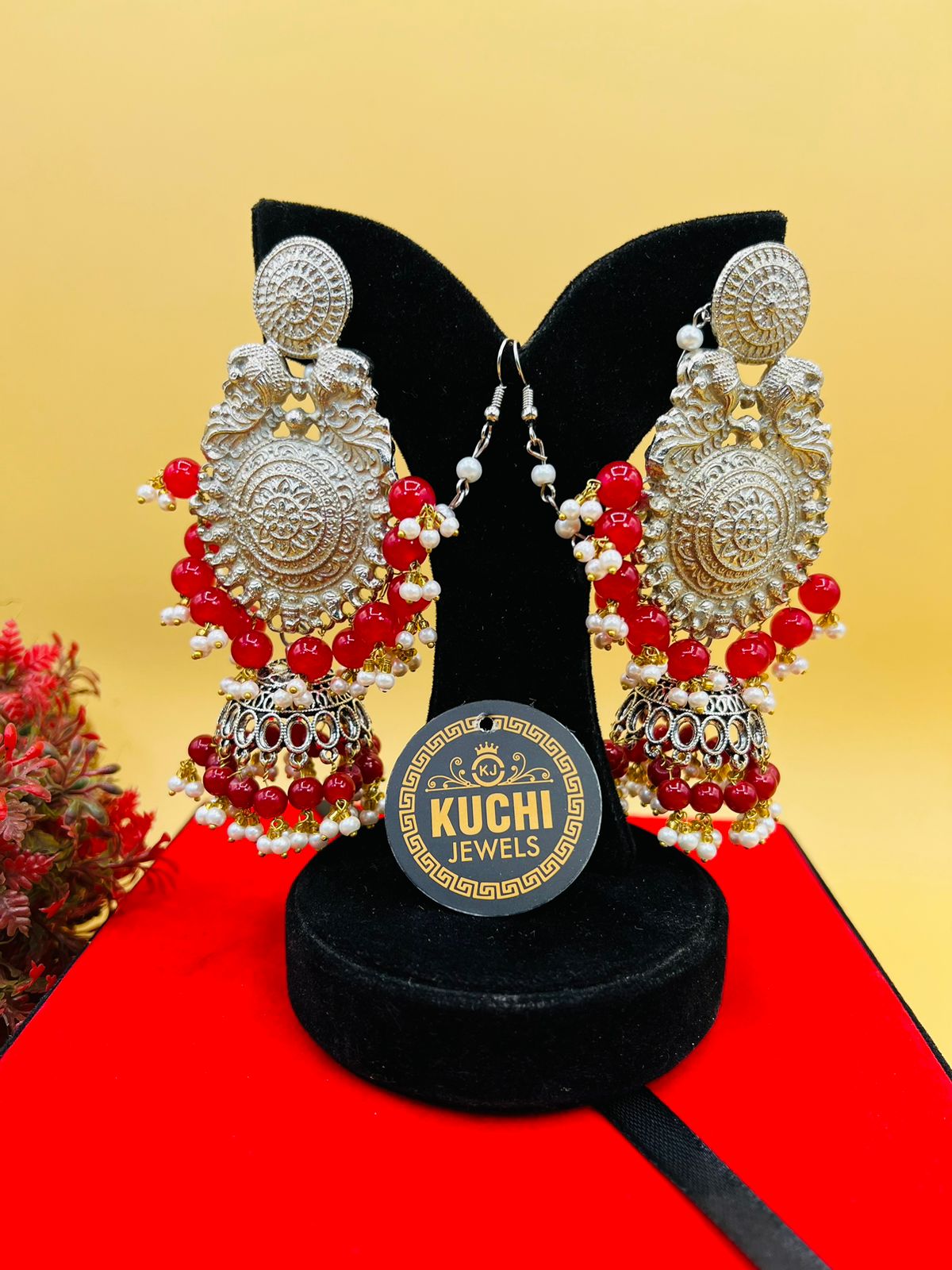 Large Jhumka Multi Beads Earrings