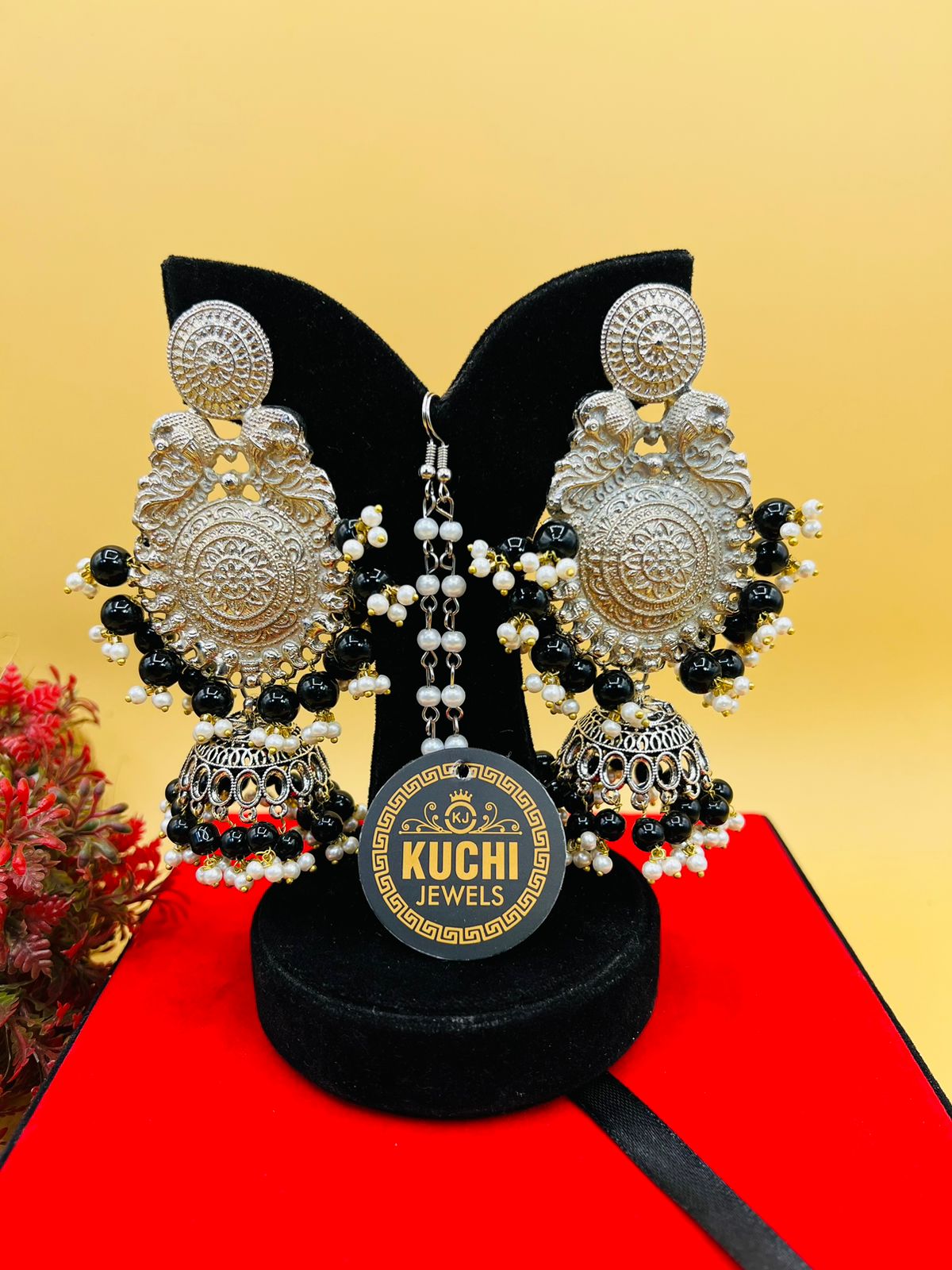 Large Jhumka Multi Beads Earrings