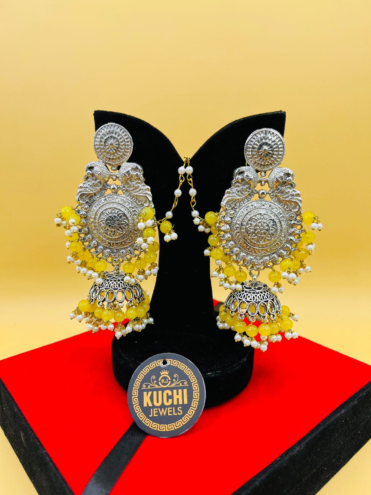 Large Jhumka Multi Beads Earrings