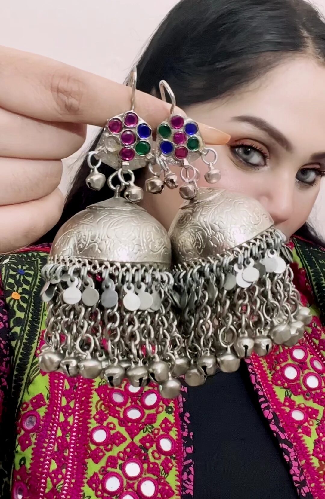 Metal Bells Large Heavy Jhumka Ear Rings