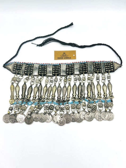 Metal Fish Vintage Afghani Kuchi Necklace