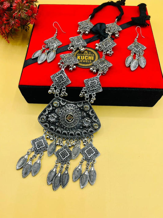 Oxidized Antique Polish Necklace Set