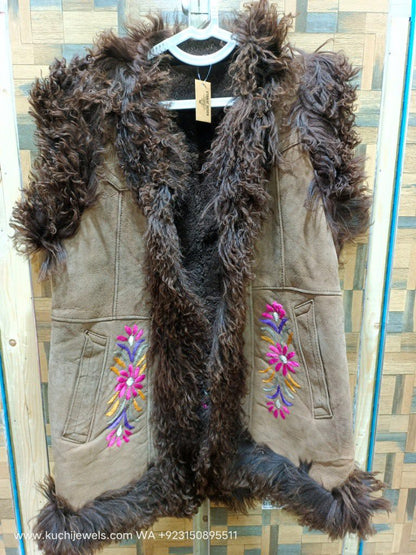 Pure Sheep Leather Furr Coat