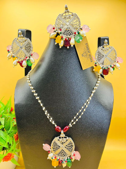 Real Indian Beautiful Pearl Necklace Set