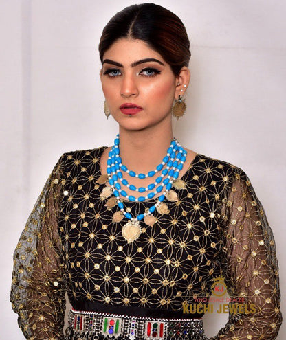 Royal Beads and Indian Coin Necklace Set