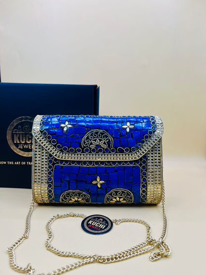 Stylish Indian Metal Stone Bag