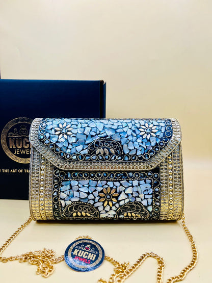 Stylish Indian Metal Stone Bag
