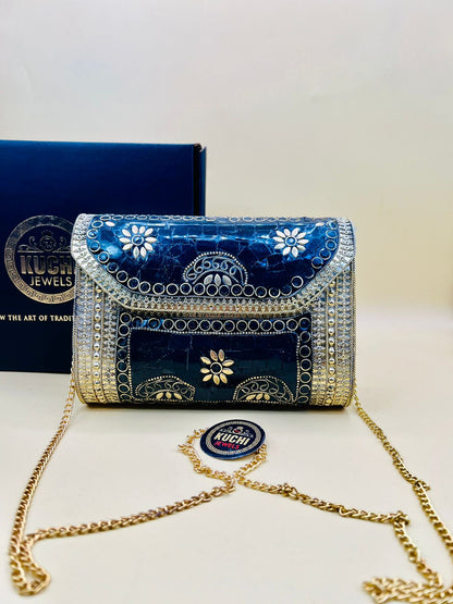 Stylish Indian Metal Stone Bag