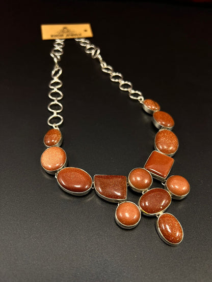 Synthetic Stone Unique Necklace