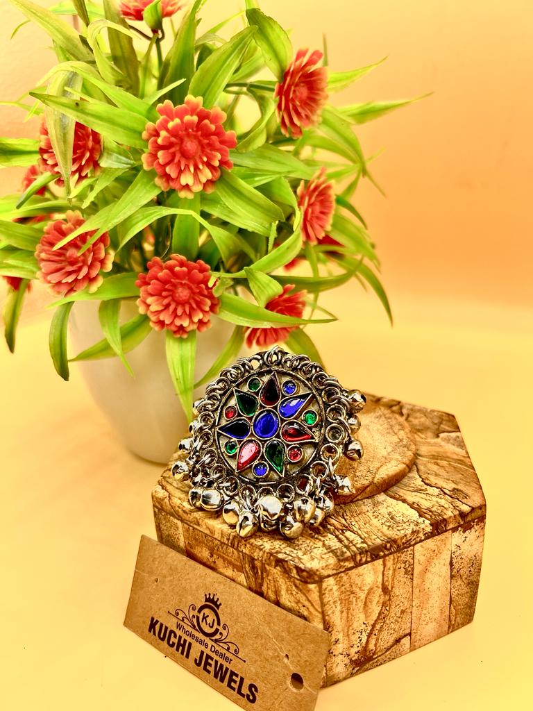 Traditional Bells And Synthetic Stone Ring