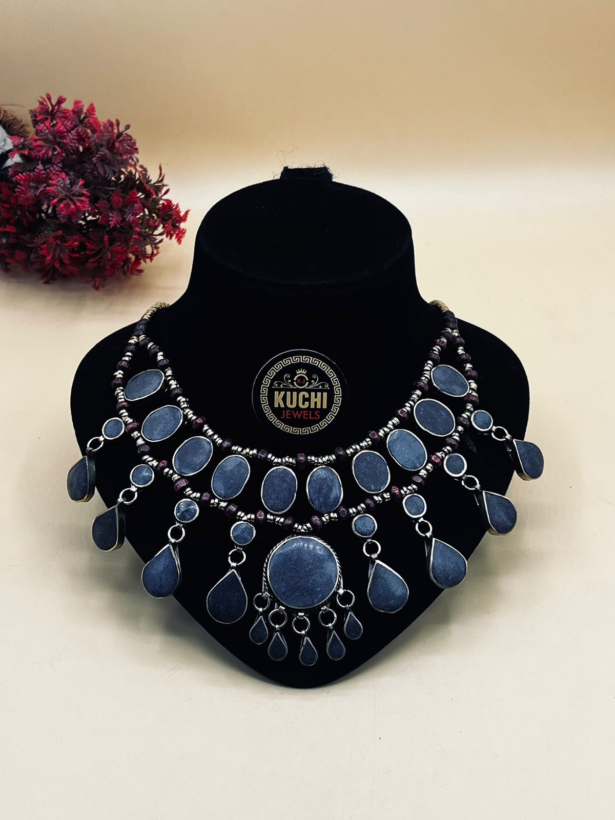 Traditional Synthetic Stone Necklace