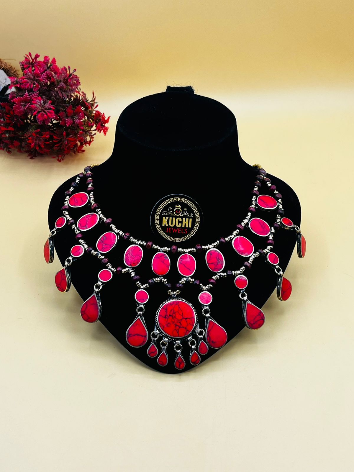 Traditional Synthetic Stone Necklace